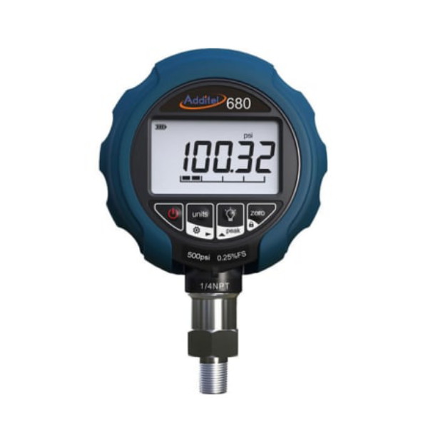 Additel ADT680-25-GP1K-PSI-N2, Manómetro digital 1000 psi, 0.25% FS, rosca 1/2 NPT M