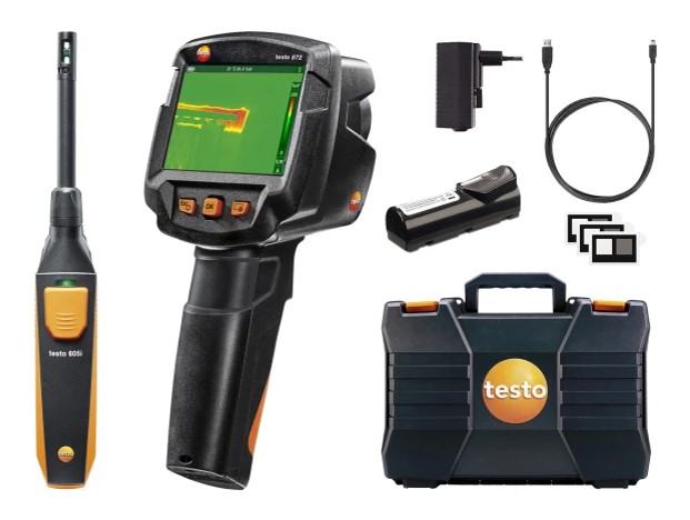 Set testo 872 Cámara termográfica con sonda de humedad Bluetooth testo 605i