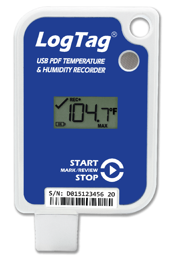 Logtag HAXO-16-M Registrador de temperatura y humedad USB/PDF con pantalla